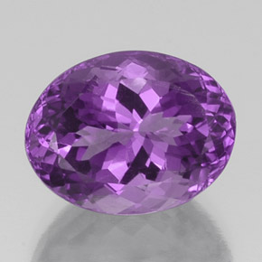 Améthyste violet naturelle coupe ovale, 9,66 ct, VS