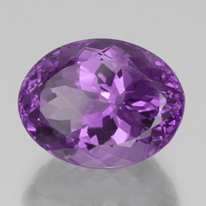 Améthyste violet naturelle coupe ovale, 9,66 ct, VS
