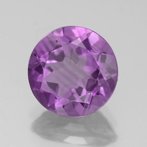 Améthyste violet naturelle coupe roude, 2,88 ct, VS