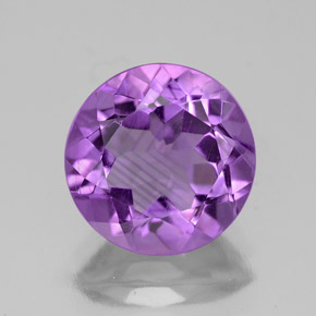 Améthyste violet naturelle coupe roude, 2,90 ct, VVS-VS