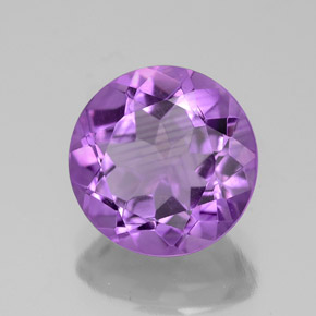 Améthyste violet naturelle coupe roude, 2,90 ct, VVS-VS