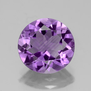 Améthyste violet naturelle coupe roude, 2,87 ct, VVS-VS
