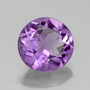 Améthyste violet naturelle coupe roude, 2,87 ct, VVS-VS