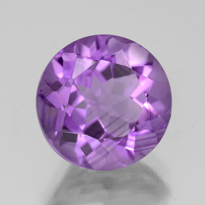 Améthyste violet naturelle coupe roude, 3,69 ct, VVS-VS