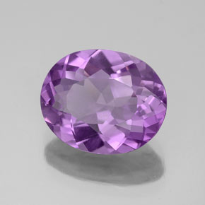 Améthyste Violet naturelle Coupe ovale, 2.86 ct, VS