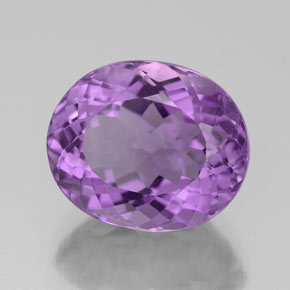 Améthyste violet naturelle coupe ovale, 4,76 ct, VS