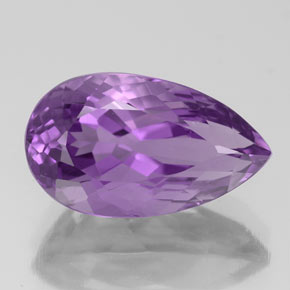 Améthyste violet naturelle en forme de poire, 4,46 ct, VS