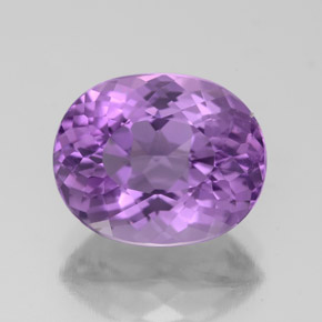 Améthyste violet naturelle coupe ovale, 3,95 ct, VVS