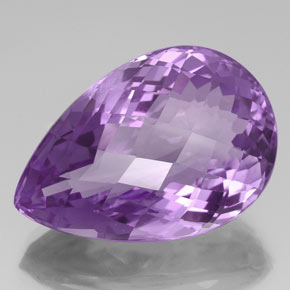 Améthyste violet naturelle en forme de poire, 57,89 ct, VS