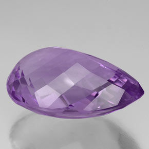 Améthyste violet naturelle en forme de poire, 57,89 ct, VS