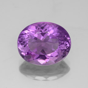 Améthyste violet naturelle coupe ovale, 3,71 ct, VS