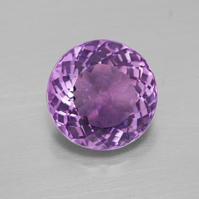 Améthyste violet naturelle coupe roude, 3,31 ct, VVS