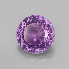 Améthyste violet naturelle coupe roude, 3,31 ct, VVS