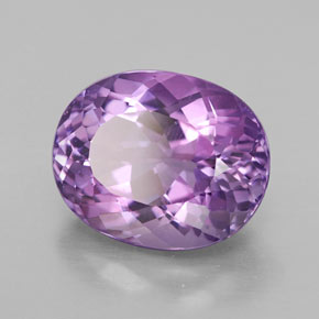 Améthyste violet naturelle coupe ovale, 4,76 ct, VVS
