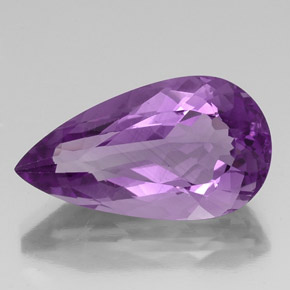 Améthyste violet naturelle en forme de poire, 20,93 ct, VS