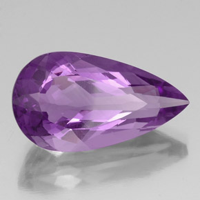 Améthyste violet naturelle en forme de poire, 20,93 ct, VS