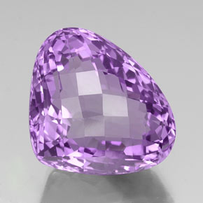Améthyste violet naturelle en forme de poire, 36,79 ct, VS