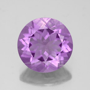 Améthyste violet naturelle coupe roude, 4,19 ct, VS