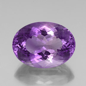 Améthyste violet naturelle coupe ovale, 29,09 ct, VVS-VS