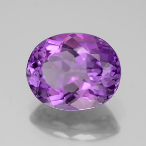 Améthyste violet naturelle coupe ovale, 4,50 ct, VVS