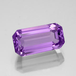 Améthyste violet naturelle taille émeraude, 5,27 ct, VVS-VS