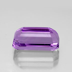 Améthyste violet naturelle taille émeraude, 5,27 ct, VVS-VS