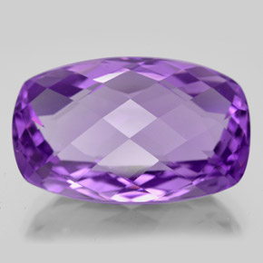 Améthyste violet naturelle coupe coussin, 18,21 ct, VVS-VS