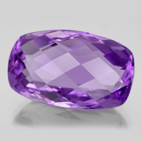 Améthyste violet naturelle coupe coussin, 18,21 ct, VVS-VS