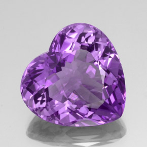 Améthyste violet naturelle forme de coeur, 20,85 ct, VVS-VS