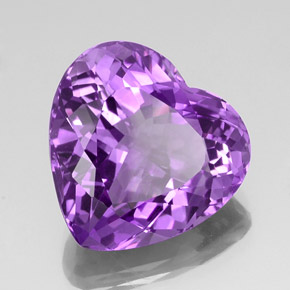 Améthyste violet naturelle forme de coeur, 20,85 ct, VVS-VS