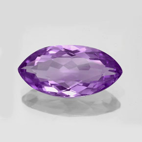 Améthyste violet naturelle marquise, 7,64 ct, VVS