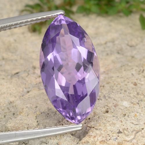Améthyste Violet iris profond naturelle Marquise, 7.27 ct, VS