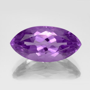Améthyste violet naturelle marquise, 6,73 ct, VS