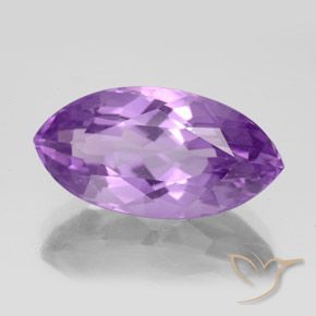 Améthyste pourpre violacé profond naturelle marquise, 7,56 ct, VS