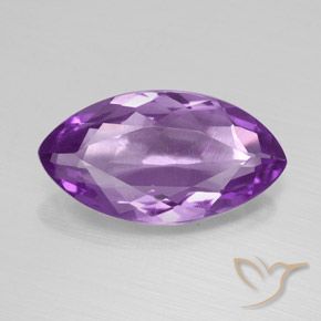 Améthyste violet naturelle marquise, 5,21 ct, VS
