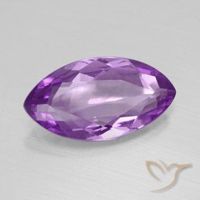Améthyste violet naturelle marquise, 5,21 ct, VS