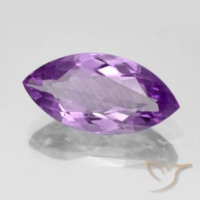 Améthyste Pourpre violacé moyen naturelle Marquise, 6.53 ct, VS