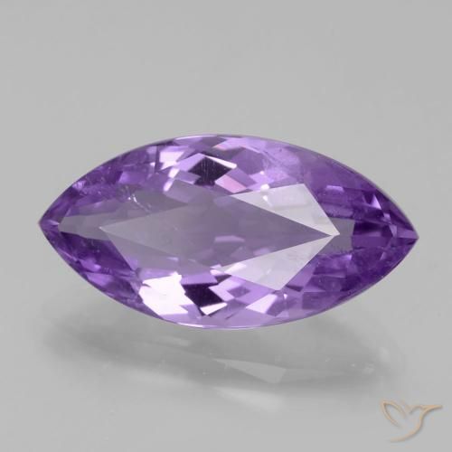 Améthyste Violet moyen naturelle Marquise, 5.15 ct, VS-SI