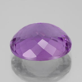 Améthyste violet naturelle coupe ovale, 7,39 ct, VVS-VS