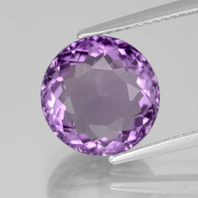 Améthyste Violet naturelle Coupe roude, 5.13 ct, VS