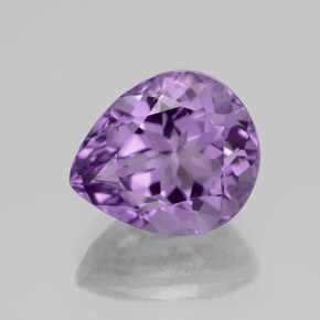 Améthyste Violet naturelle En forme de poire, 4.45 ct, VVS-VS