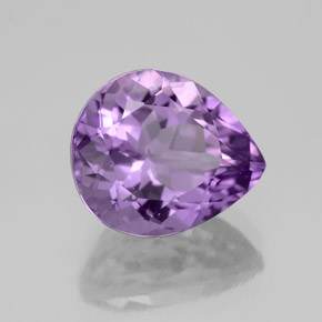 Améthyste Violet naturelle En forme de poire, 4.45 ct, VVS-VS
