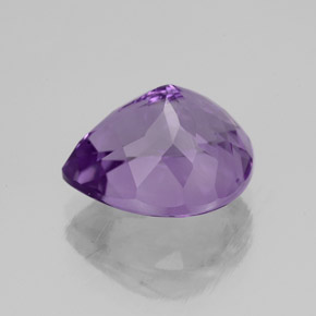 Améthyste Violet naturelle En forme de poire, 4.45 ct, VVS-VS