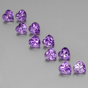 Achetez naturel 7,53ct violet violacé améthyste gems, forme de coeur, en provenance brésil chez gemselect. en stock, livraison internationale!