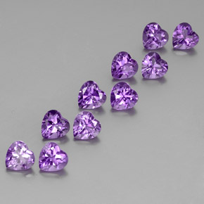 Achetez naturel 7,53ct violet violacé améthyste gems, forme de coeur, en provenance brésil chez gemselect. en stock, livraison internationale!