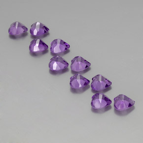 Achetez naturel 7,53ct violet violacé améthyste gems, forme de coeur, en provenance brésil chez gemselect. en stock, livraison internationale!
