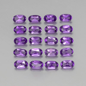 Achetez naturel 4,34ct violet vif améthyste gems, coupe ovale, en provenance brésil chez gemselect. en stock, livraison internationale!