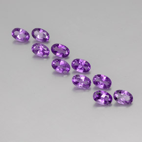 Achetez naturel 4.08ct Violet rose vif Améthyste gems, Coupe ovale, En provenance Brésil chez GemSelect. En stock, livraison internationale!