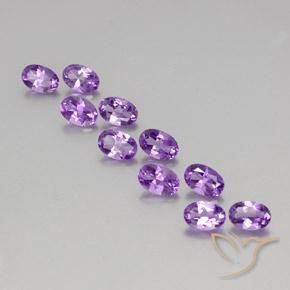 4.11ctw Naturel Violet violacé Améthyste, ovale, VVS-VS