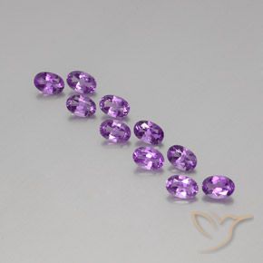 4.07ctw Naturel Violet Rosâtre Améthyste, ovale, VVS-VS